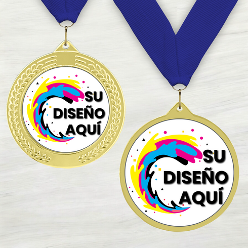 Medalla de Metal Personalizada de 2.5" con Cinta MDL753