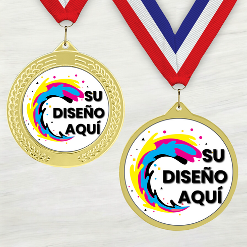 Medalla de Metal Personalizada de 2.5" con Cinta MDL753