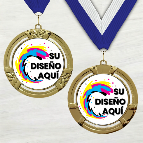 Medalla de Metal Personalizada de 2.5" con Cinta Modelo 2