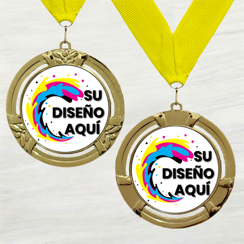 Medalla de Metal Personalizada de 2.5" con Cinta Modelo 2