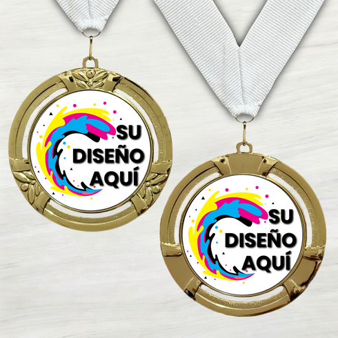 Medalla de Metal Personalizada de 2.5" con Cinta Modelo 2