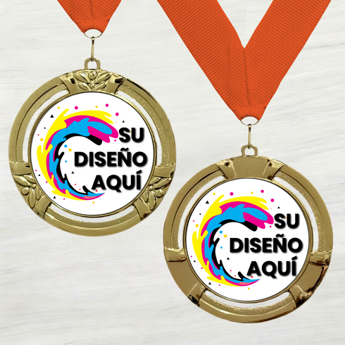 Medalla de Metal Personalizada de 2.5" con Cinta Modelo 2