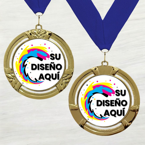 Medalla de Metal Personalizada de 2.5" con Cinta Modelo 2