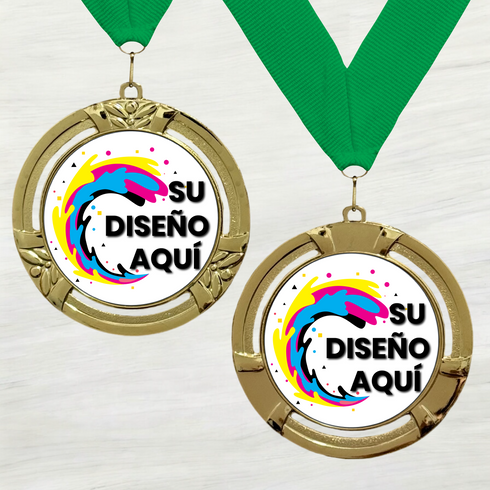 Medalla de Metal Personalizada de 2.5" con Cinta Modelo 2