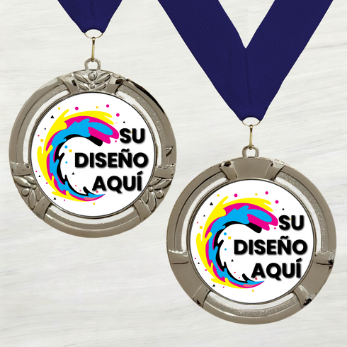 Medalla de Metal Personalizada de 2.5" con Cinta Modelo 2
