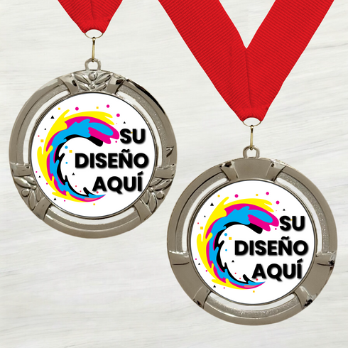 Medalla de Metal Personalizada de 2.5" con Cinta Modelo 2