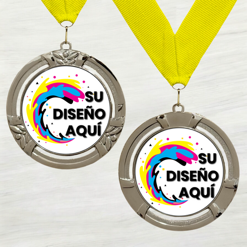 Medalla de Metal Personalizada de 2.5" con Cinta Modelo 2