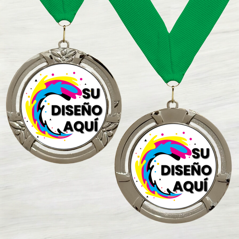 Medalla de Metal Personalizada de 2.5" con Cinta Modelo 2