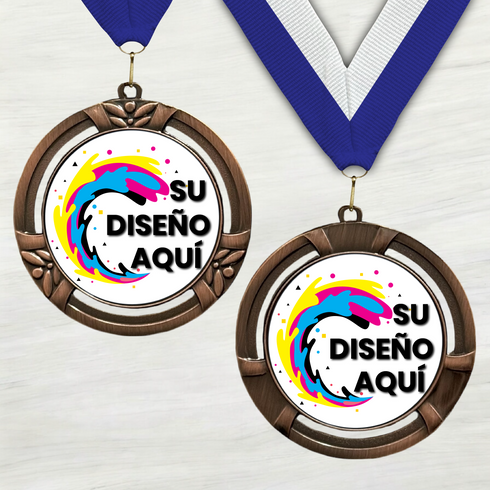 Medalla de Metal Personalizada de 2.5" con Cinta Modelo 2