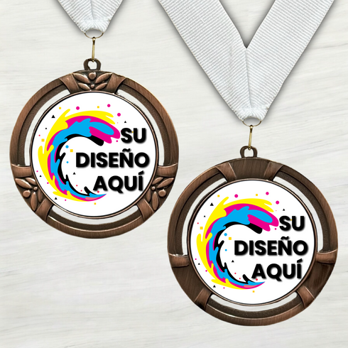 Medalla de Metal Personalizada de 2.5" con Cinta Modelo 2