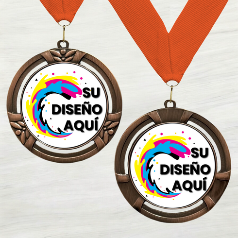 Medalla de Metal Personalizada de 2.5" con Cinta Modelo 2