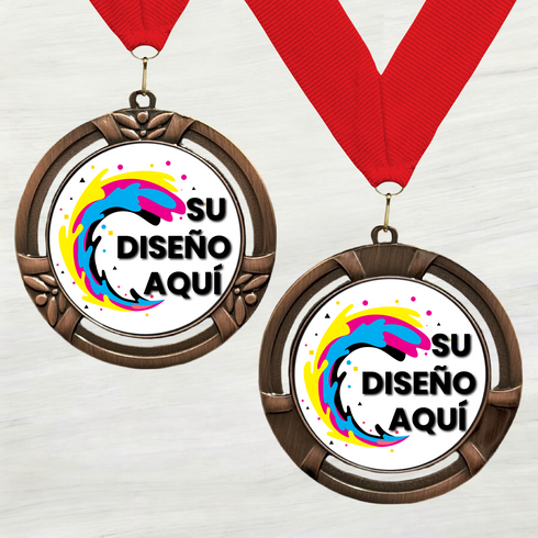 Medalla de Metal Personalizada de 2.5" con Cinta Modelo 2