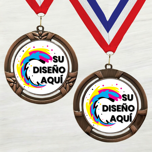 Medalla de Metal Personalizada de 2.5" con Cinta Modelo 2