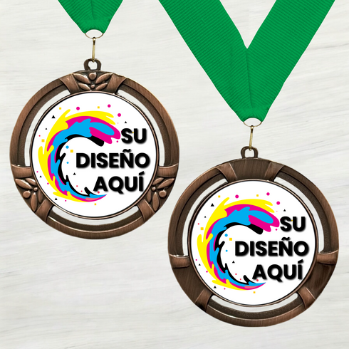 Medalla de Metal Personalizada de 2.5" con Cinta Modelo 2