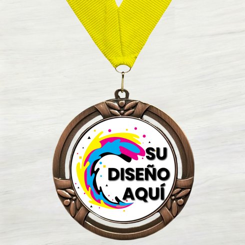 Medalla de Metal Personalizada de 2.5" con Cinta Modelo 2