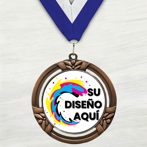 Medalla de Metal Personalizada de 2.5" con Cinta Modelo 2