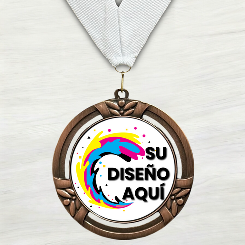 Medalla de Metal Personalizada de 2.5" con Cinta Modelo 2