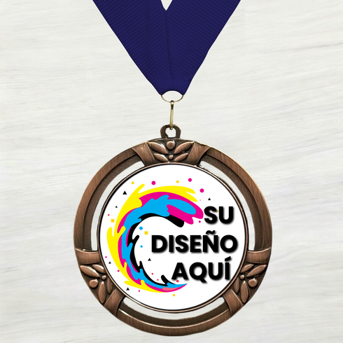 Medalla de Metal Personalizada de 2.5" con Cinta Modelo 2