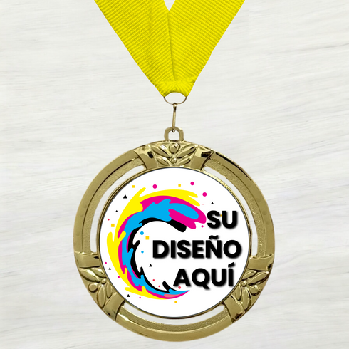 Medalla de Metal Personalizada de 2.5" con Cinta Modelo 2