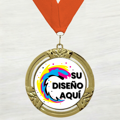 Medalla de Metal Personalizada de 2.5" con Cinta Modelo 2