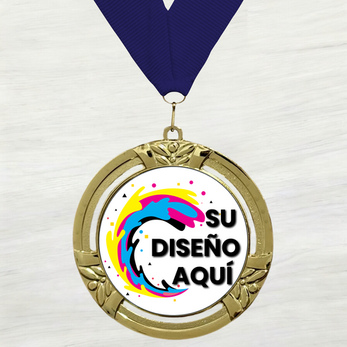 Medalla de Metal Personalizada de 2.5" con Cinta Modelo 2