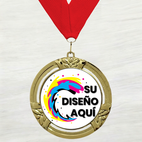 Medalla de Metal Personalizada de 2.5" con Cinta Modelo 2