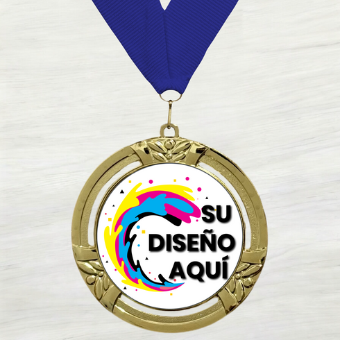 Medalla de Metal Personalizada de 2.5" con Cinta Modelo 2