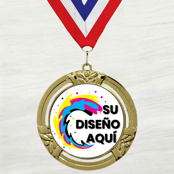 Medalla de Metal Personalizada de 2.5" con Cinta Modelo 2