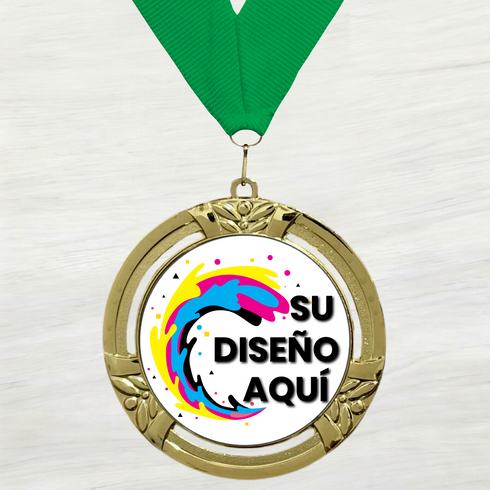 Medalla de Metal Personalizada de 2.5" con Cinta Modelo 2