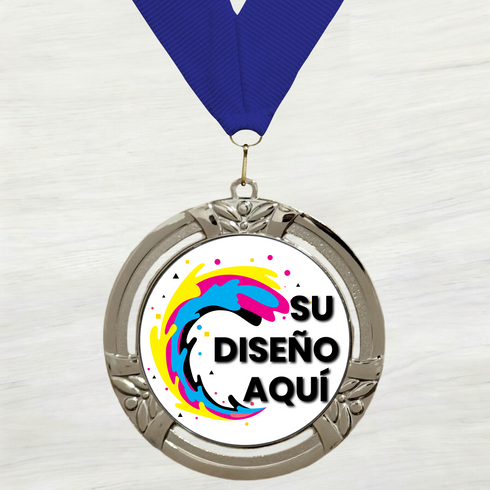 Medalla de Metal Personalizada de 2.5" con Cinta Modelo 2