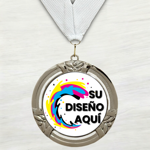 Medalla de Metal Personalizada de 2.5" con Cinta Modelo 2
