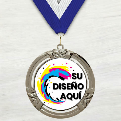Medalla de Metal Personalizada de 2.5" con Cinta Modelo 2