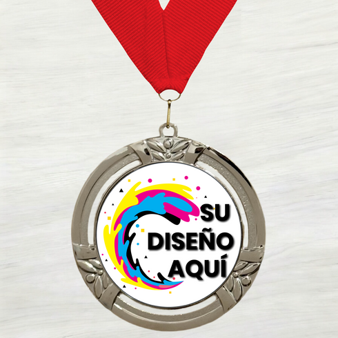 Medalla de Metal Personalizada de 2.5" con Cinta Modelo 2