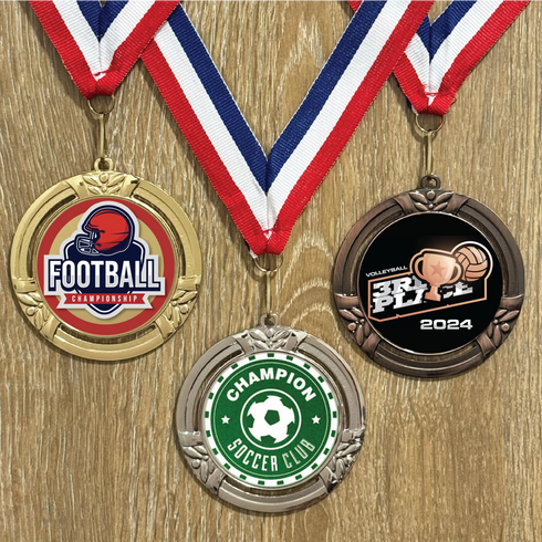 Medalla de Metal Personalizada de 2.5" con Cinta Modelo 2