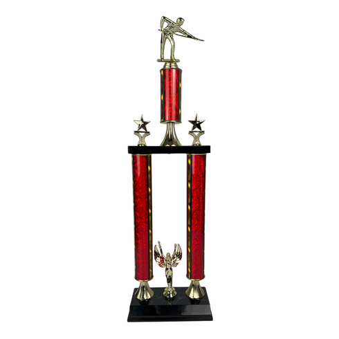 Trofeo de Tubo con Figura Serie 50 de Billar