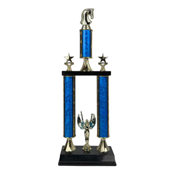 Trofeo de Tubo con Figura Serie 50 de Ajedrez