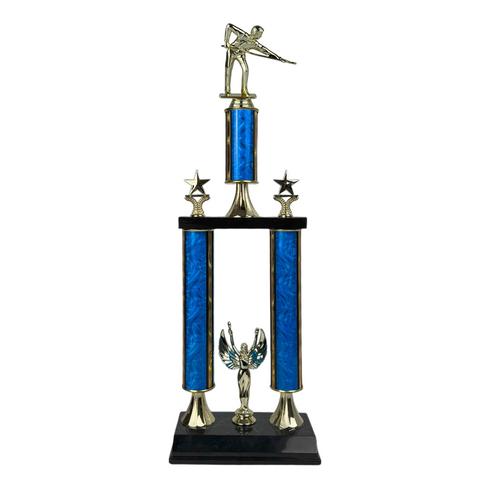 Trofeo de Tubo con Figura Serie 50 de Billar