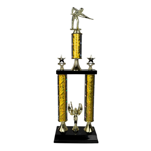 Trofeo de Tubo con Figura Serie 50 de Billar