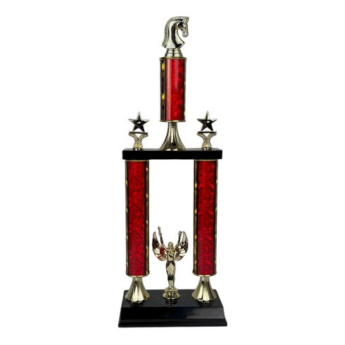 Trofeo de Tubo con Figura Serie 50 de Ajedrez