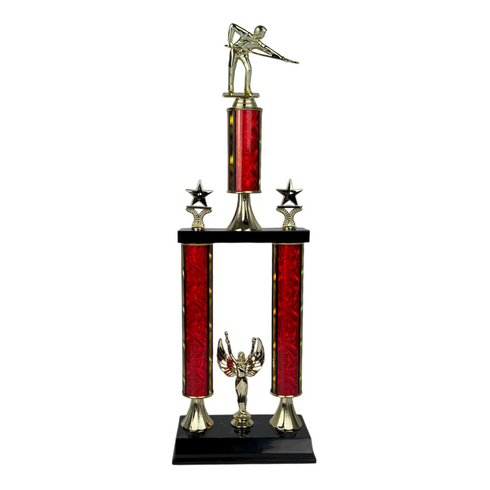 Trofeo de Tubo con Figura Serie 50 de Billar