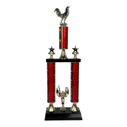 Trofeo de Tubo con Figura Serie 50 de Gallo