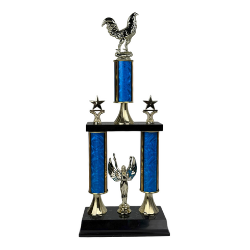 Trofeo de Tubo con Figura Serie 50 de Gallo