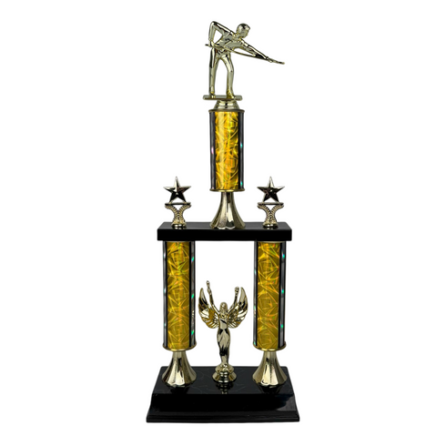 Trofeo de Tubo con Figura Serie 50 de Billar