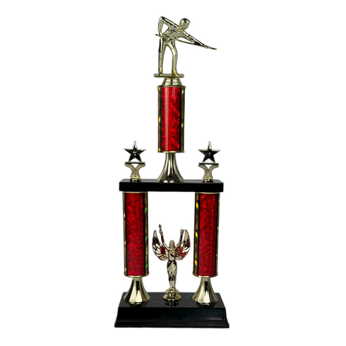 Trofeo de Tubo con Figura Serie 50 de Billar