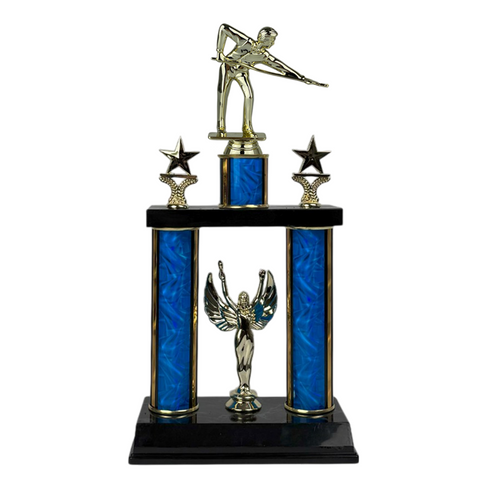 Trofeo de Tubo con Figura Serie 50 de Billar