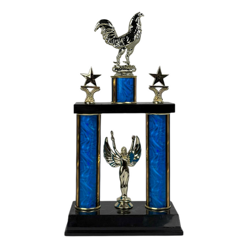 Trofeo de Tubo con Figura Serie 50 de Gallo