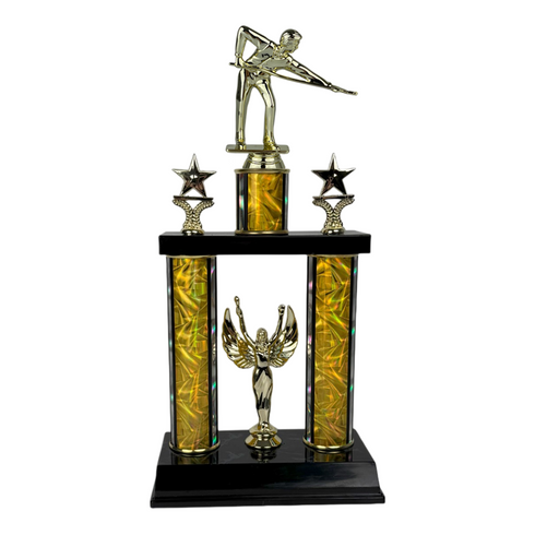 Trofeo de Tubo con Figura Serie 50 de Billar