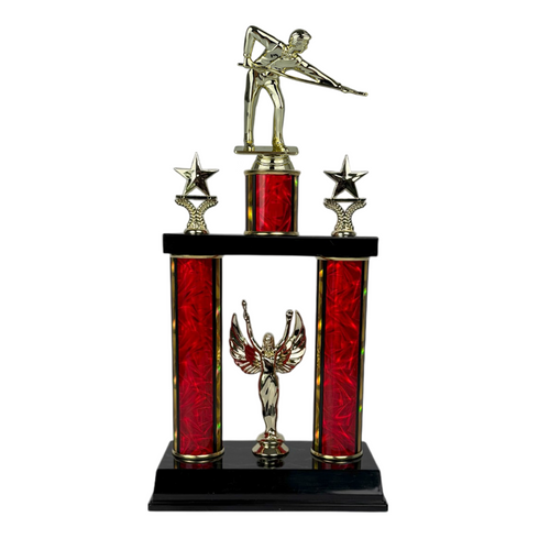 Trofeo de Tubo con Figura Serie 50 de Billar