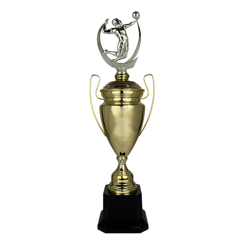 Trofeo de Copa de Metal con Figura Serie M1 de Voleibol