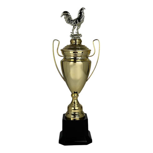 Trofeo de Copa de Metal con Figura Serie M1 de Gallo
